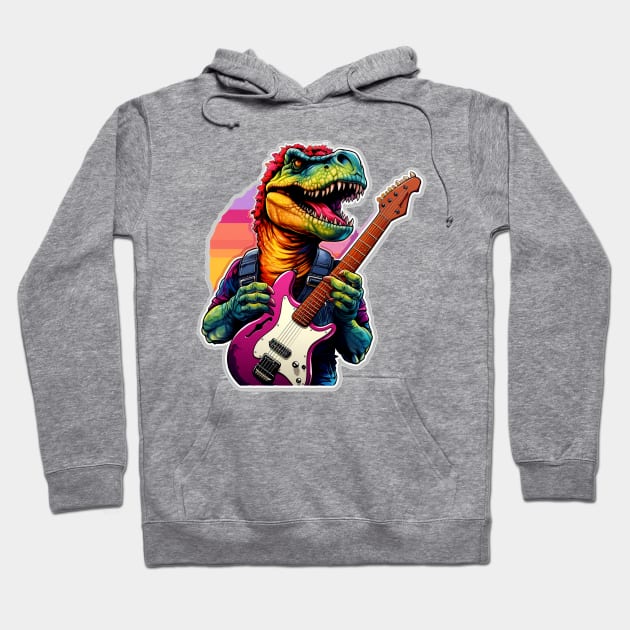 Dinosaur T-Rex Music Hoodie by Macotico